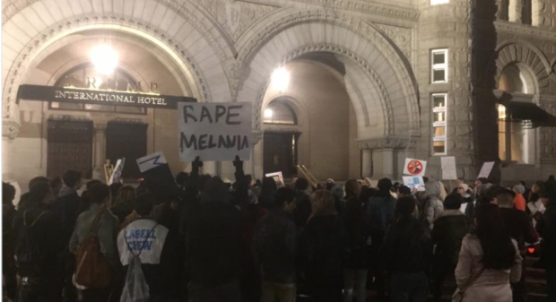 media-ignores-protesters-protesting-with-rape-melania-sign-zombie-newszombie-news